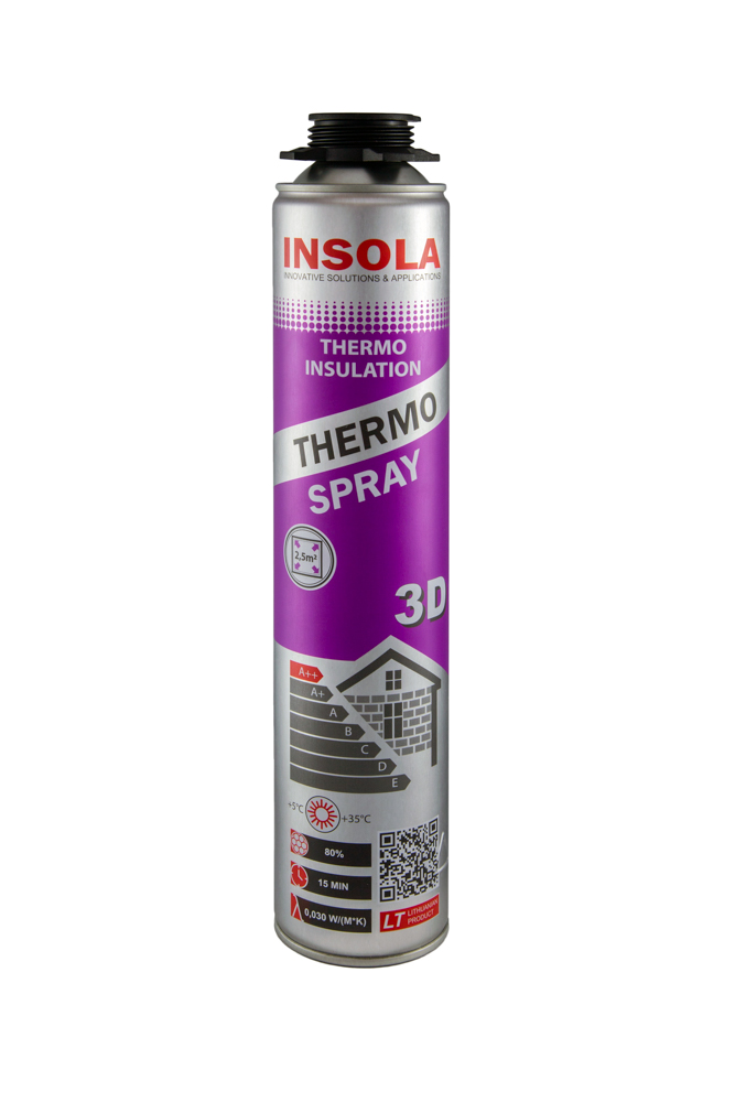 Теплоізоляція INSOLA Thermo Spray 3D 850 мл